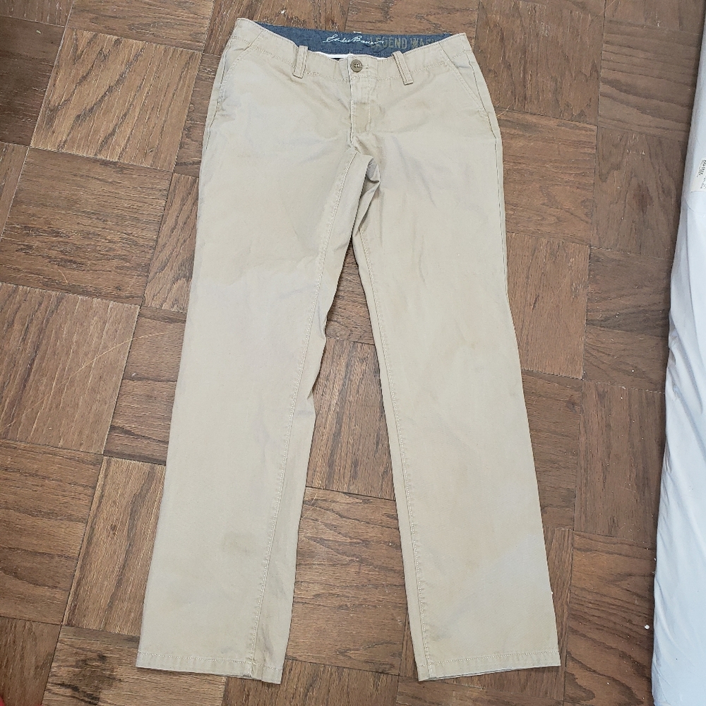 Eddie Bauer 8 Mercer Straight Beige Legend Pants